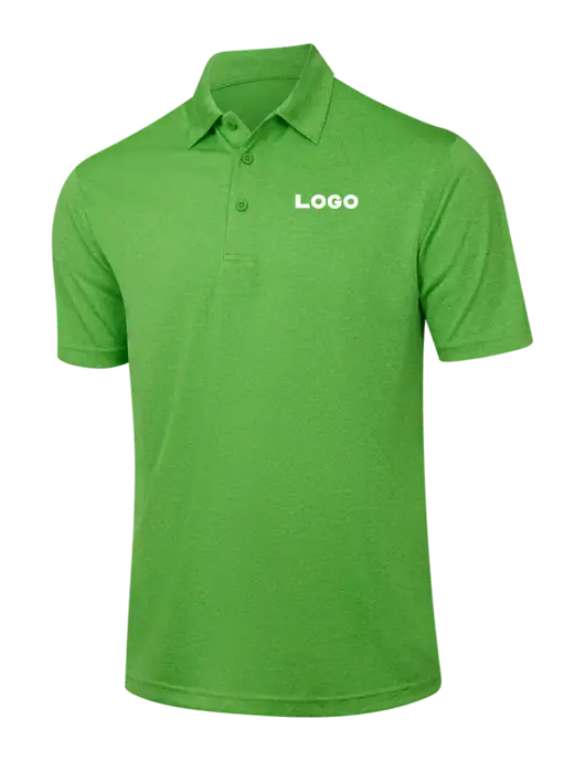 Kelly Green Heather Contender Polo w/Logo