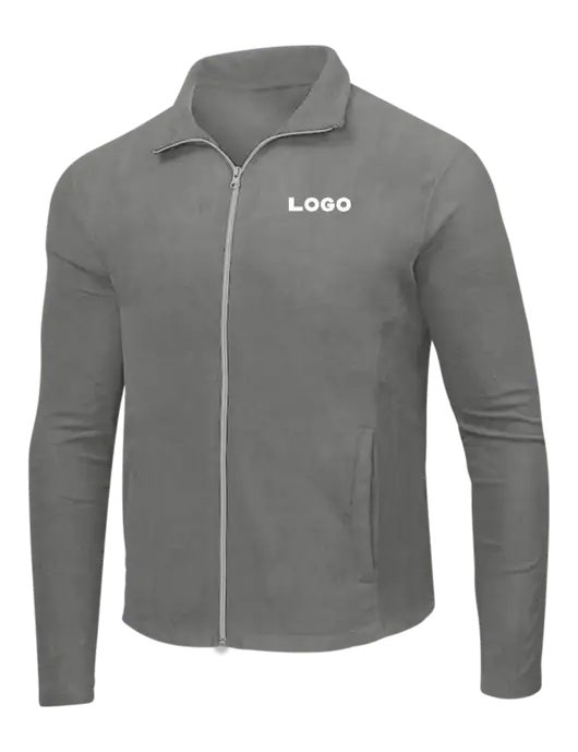 Medium Grey Microfleece Jacket w/Logo