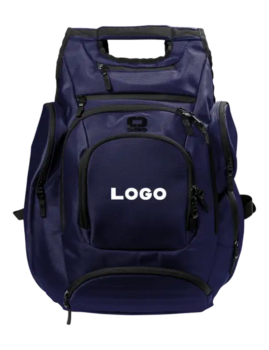 OGIO Navy Metro Ballistic Laptop Backpack w/Logo