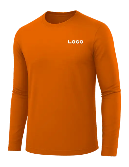 Long Sleeve Dark Orange PosiCharge Competitor Tee w/Logo