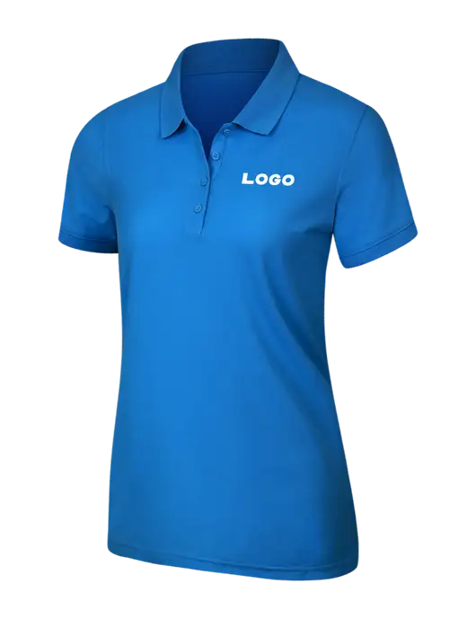 Light Royal Blue Womens Core Classic Pique Polo w/Logo