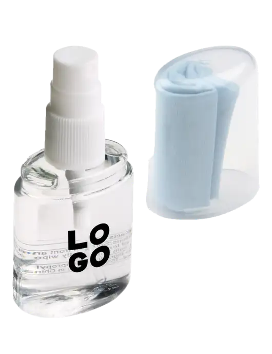 Lens Cleaning Spray & Microfiber Cloth w/Logo