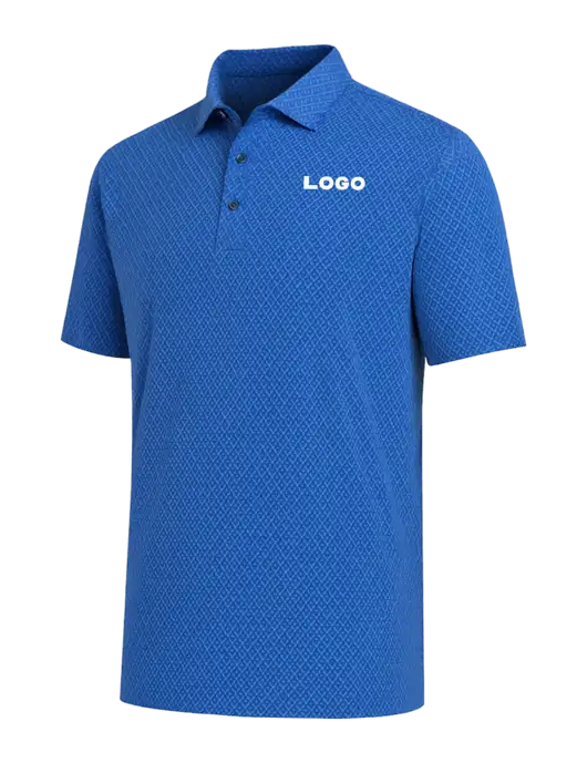Callaway All-Over Stitched Royal Chev Polo  w/Logo