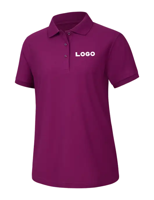 Womens Light Plum Silk Touch Polo w/Logo