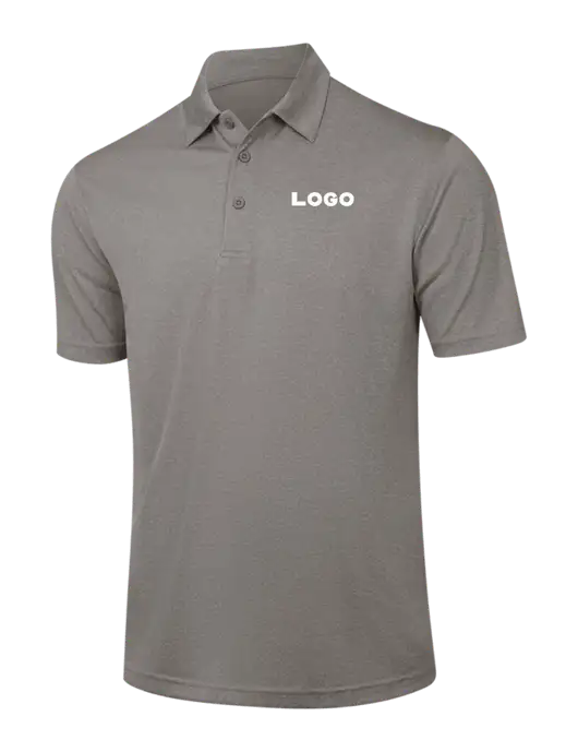 Medium Grey Heather Contender Polo w/Logo