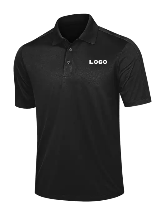 Black Diamond Textured Jacquard Polo w/Logo
