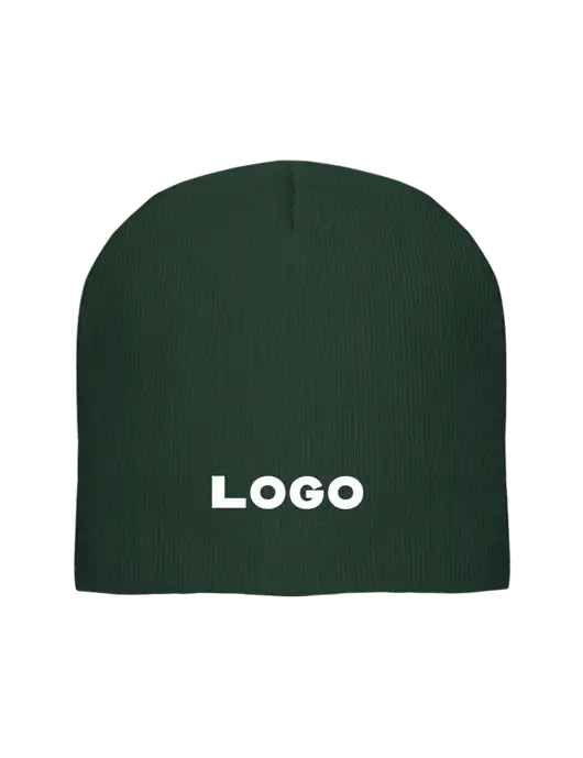 Solid Dark Green Element Knit Beanie  w/Logo