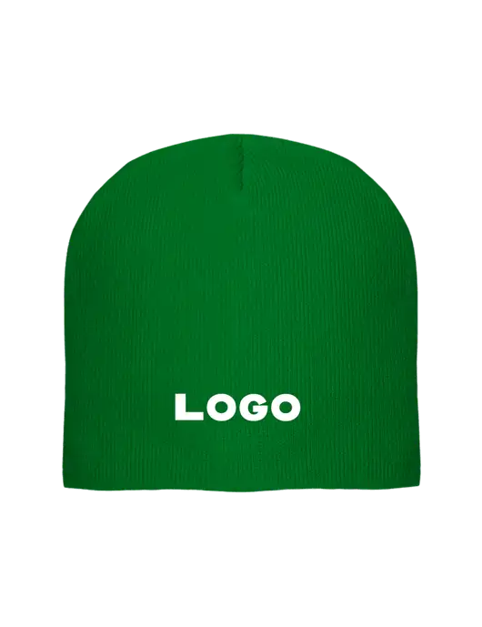 Solid Kelly Green Element Knit Beanie w/Logo