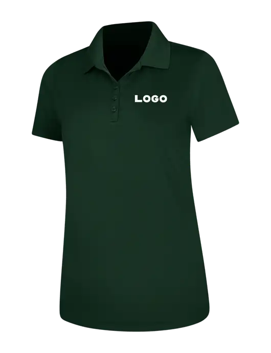 Dark Green Womens Dry Zone UV Mesh Polo w/Logo