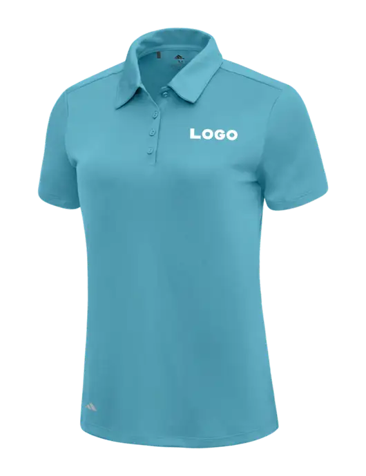 Adidas Sapphire Blue Womens Ultimate Solid Polo w/Logo