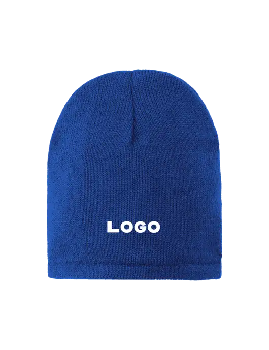 Dark Royal Fleece-Lined Beanie Cap w/Logo