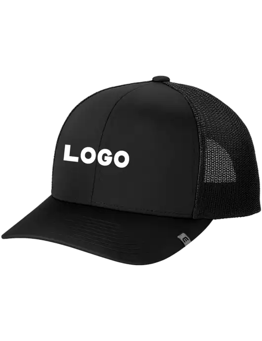 TravisMathew Black Cruz Trucker Cap w/Logo