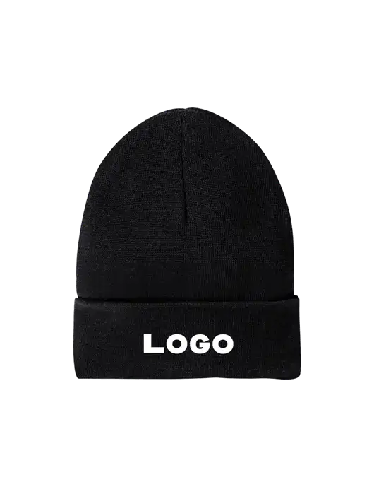 Recycled Black Beanie w/Logo