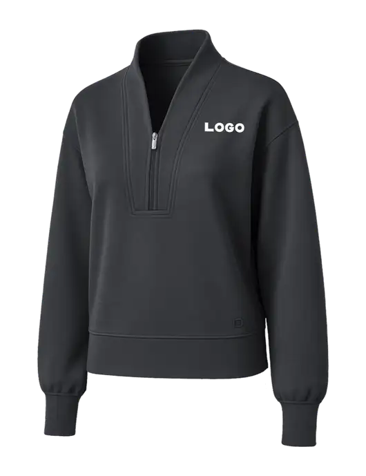 OGIO Womens Dark Grey Transcend 1/4-Zip w/Logo
