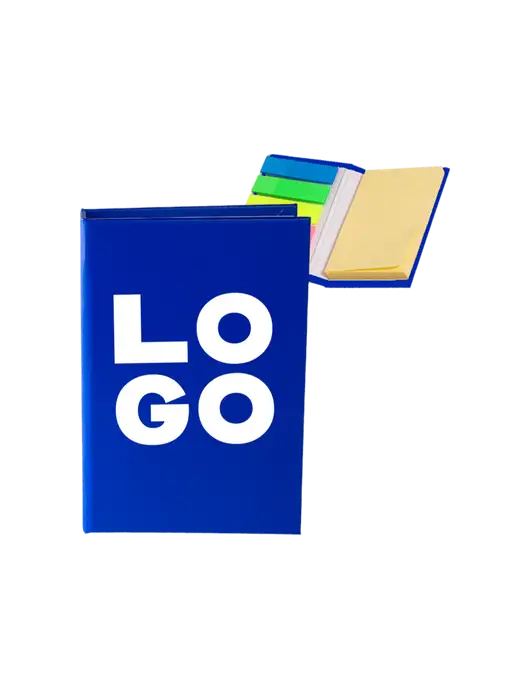 Dark Royal Blue Micro Sticky Note Pad, 2 x 3.25 w/Logo