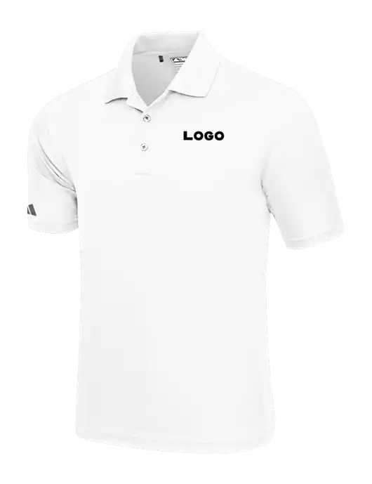Adidas White Basic Sport Polo w/Logo