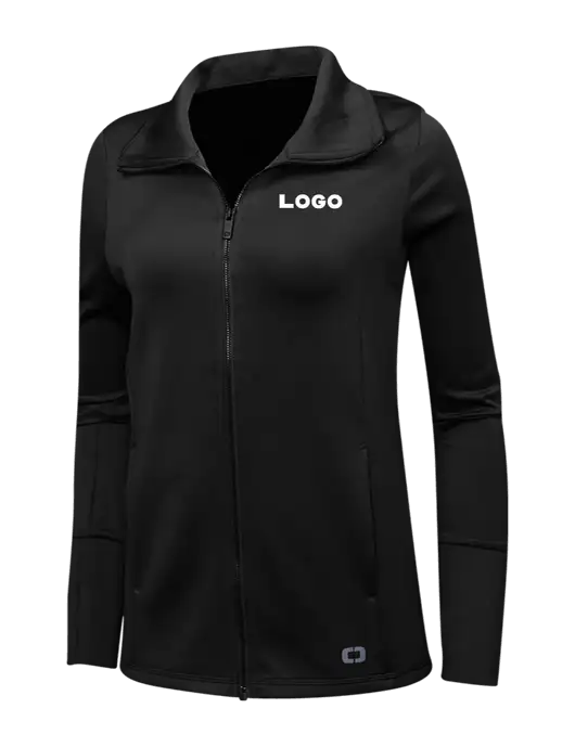 OGIO Black Womens Endurance Modern Performance Full-Zip w/Logo