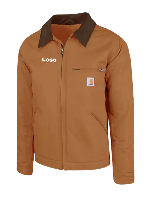 Carhartt Brown Duck Detroit Jacket w/Logo