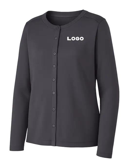 Grey Smoke Womens Concept Stretch Button-Front Cardigan Sweater w/Logo