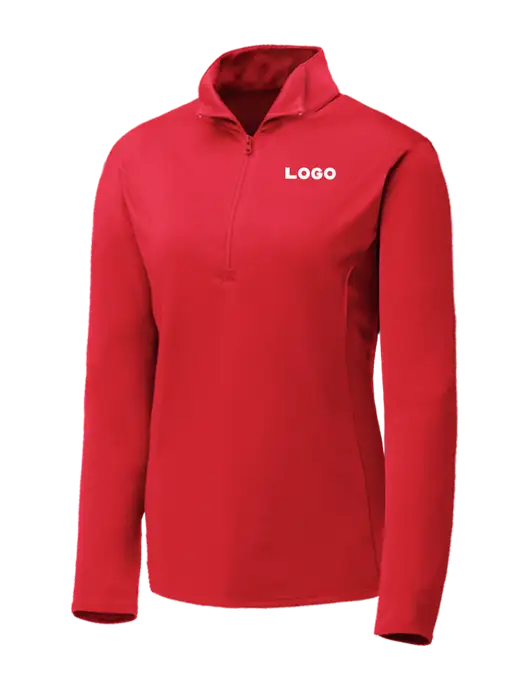 Red Womens Posicharge Competitor ¼ Zip Pullover w/Logo