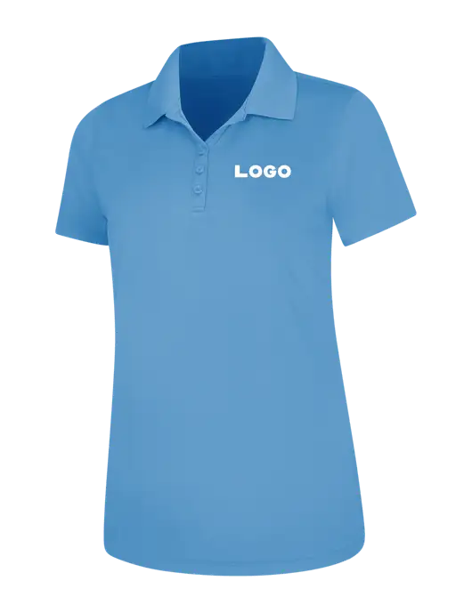 Carolina Blue Womens Dry Zone UV Mesh Polo w/Logo