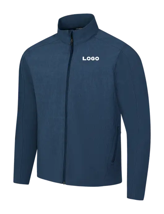 Navy Heather Core Soft Shell Jacket w/Logo
