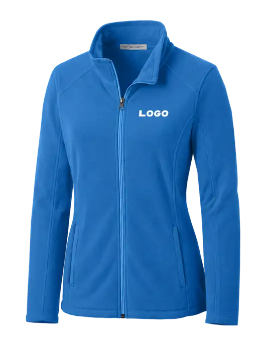 Light Royal Womens Microfleece Jacket w/Logo
