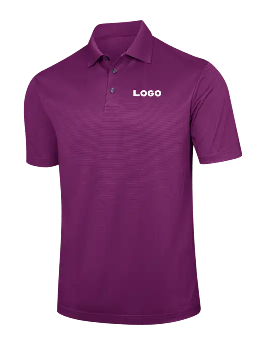 Violet Purple Performance Fine Jacquard Polo w/Logo