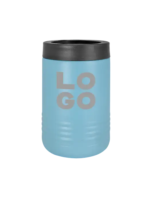 Polar Camel 12 oz Powder Coated Light Blue Vacuum Insulated Beverage Holder w/Logo
