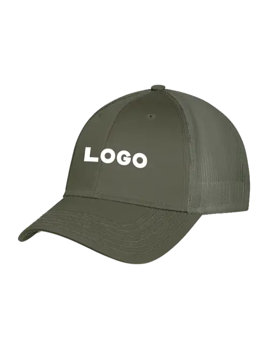 Olive Green Mesh Trucker Cap Snap Back w/Logo