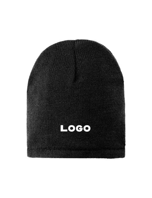 Black Fleece-Lined Beanie Cap w/Logo