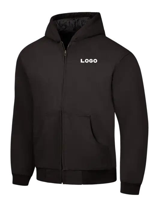 CornerStone Black Duck Cloth Hooded Work Jacket w/Logo