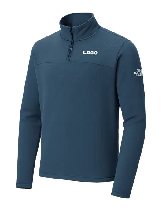 The North Face Aim 1/4-Zip Light Navy Fleece w/Logo