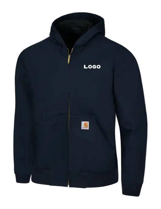 Carhartt Navy Thermal Lined Duck Active Jacket w/Logo