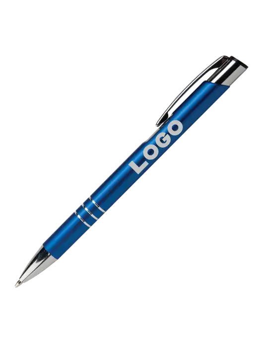 Laurent Blue Pen - Black Ink w/Logo