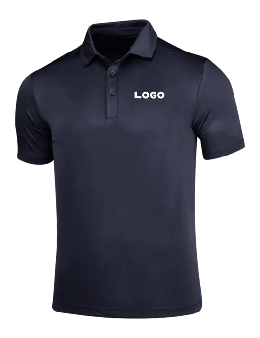Navy Posi-UV Pro Polo w/Logo