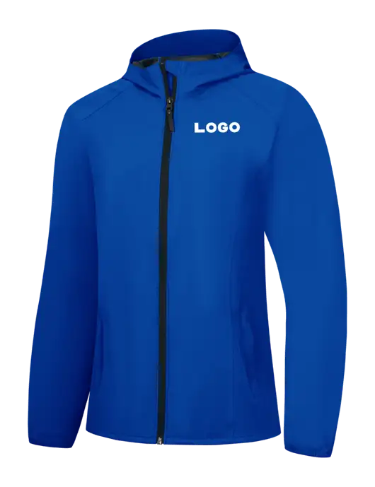Womens Royal Essential Rain Jacket w/Logo