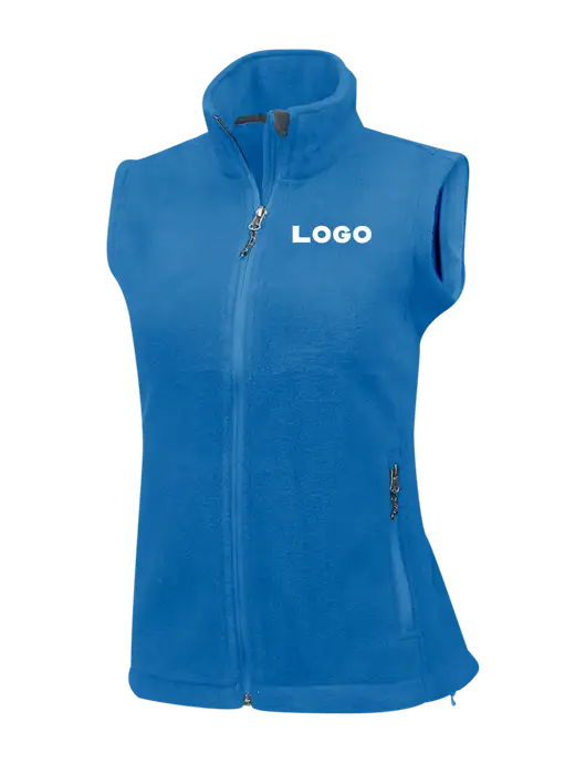 Royal Womens Fleece Vest w/Logo