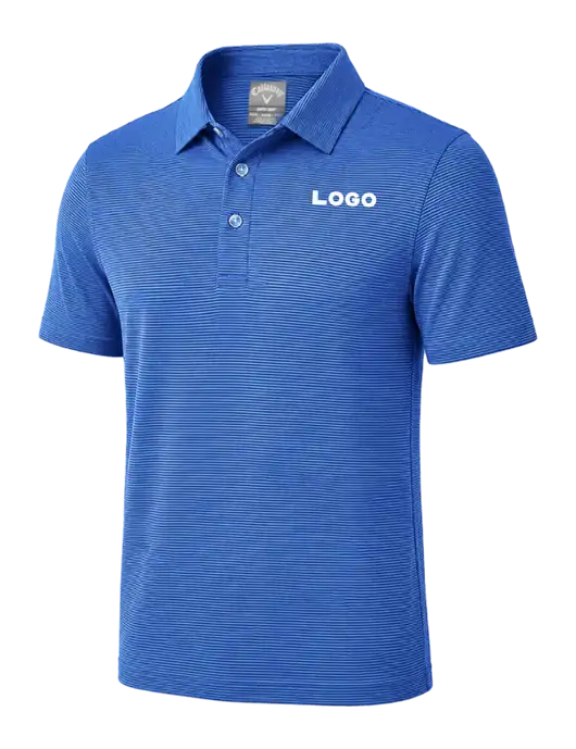 Callaway Royal Blue Fine Line Stripe Polo w/Logo