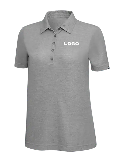 TravisMathew Grey Heather Womens Oceanside Polo w/Logo