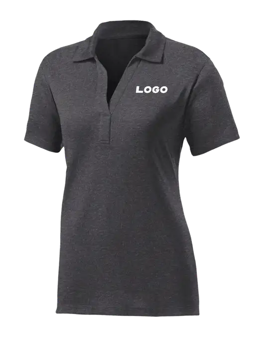 Womens Dark Grey Heather Contender Polo w/Logo