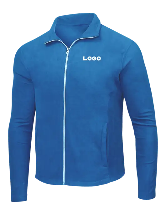 Light Royal Microfleece Jacket w/Logo