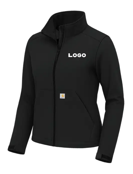 Carhartt Womens Rain Defender Black Soft Shell Jacket w/Logo