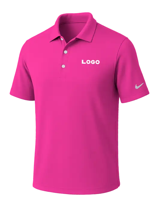 NIKE Dark Fuchsia Dri-Fit Micro Pique Polo w/Logo