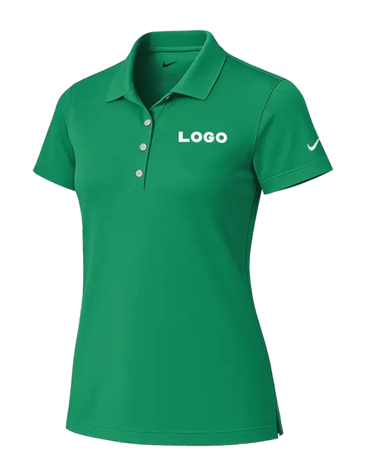 Nike Womens Kelly Green Tech Basic Dri-FIT Polo
 w/Logo