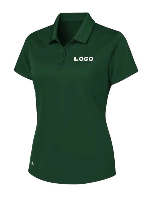 Adidas Dark Green Womens Basic Sport Polo w/Logo