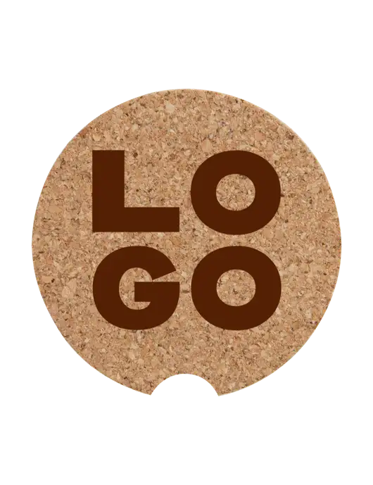 Cork Car Coaster, 2.5" w/Logo