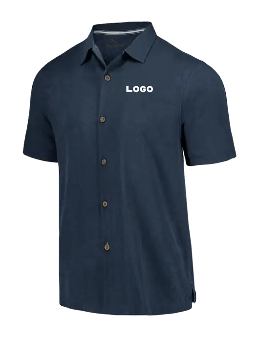 Tommy Bahama Navy Tropic Isles Short Sleeve Shirt w/Logo