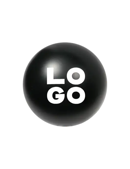 Black Stress Reliever Ball w/Logo