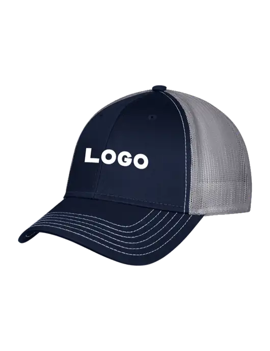 Navy/Grey Mesh Trucker Cap Snap Back w/Logo